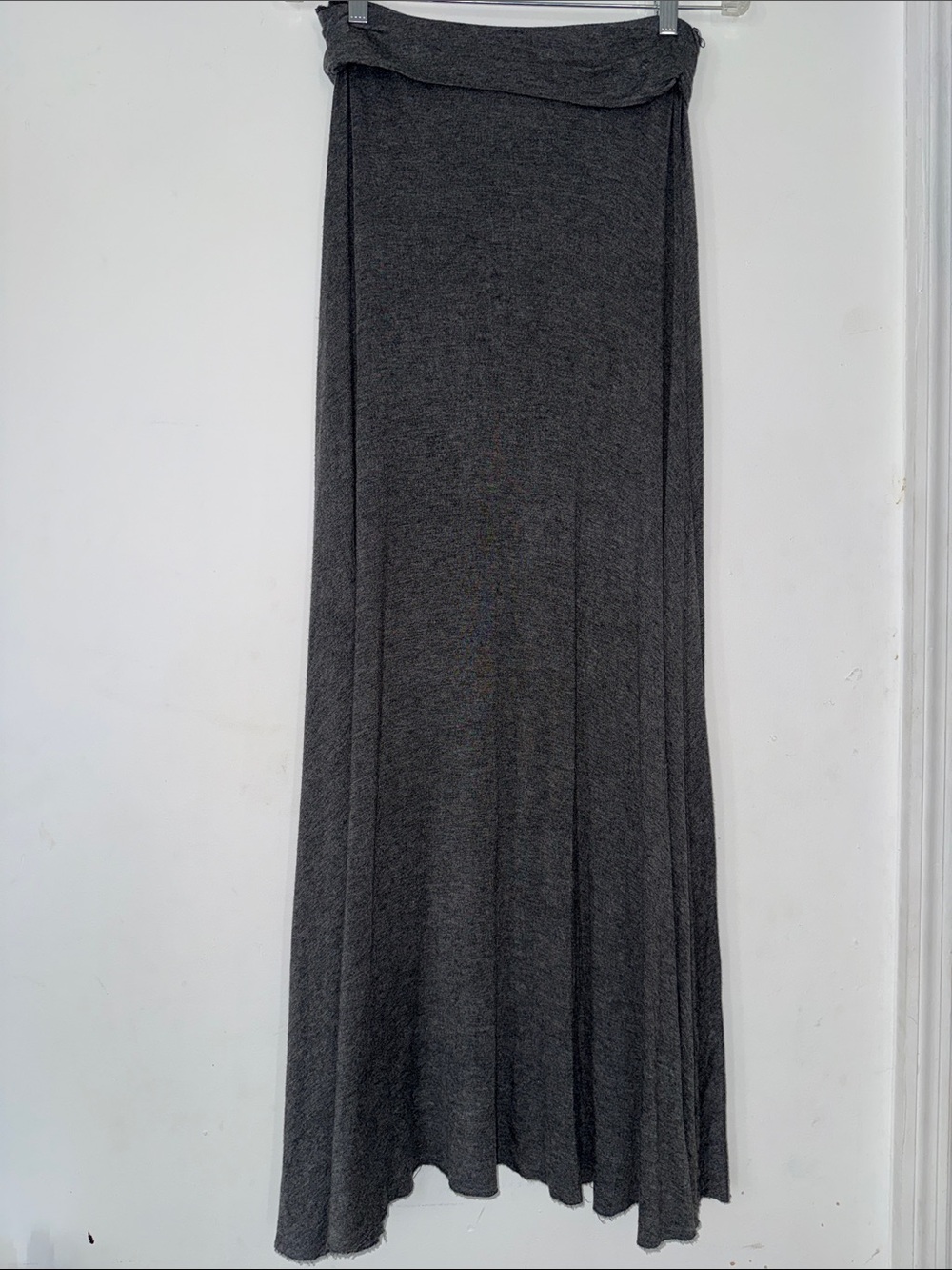 Fold over Maxi Skirt - Charcoal Gray fold over skirts Tall